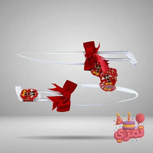 ست کفگیر و چاقو قرمز با طرح اسپایدرمن