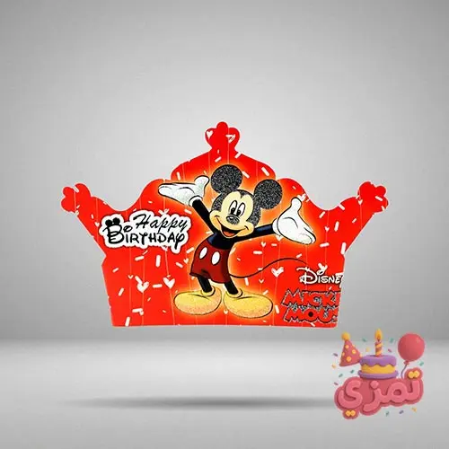 تاج کاغذی کارتونی با طرح Mickey Mouse
