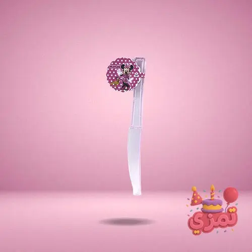 چاقوی یکبار مصرف صورتی با طرح Minnie Mouse