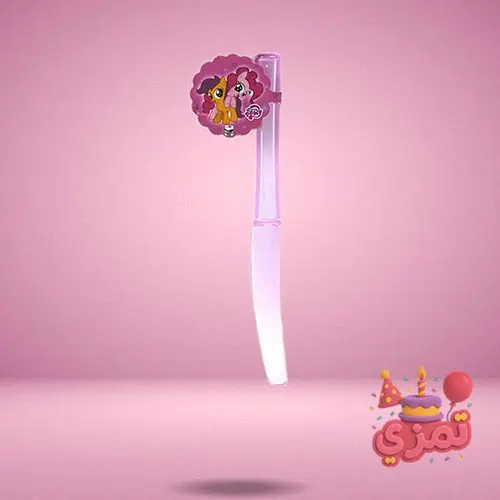 چاقوی یکبار مصرف رنگی با طرح پونی