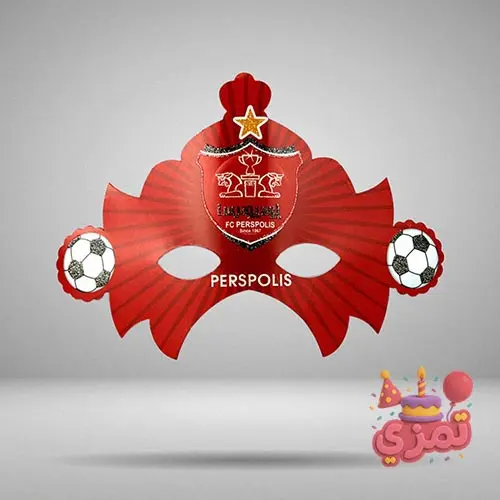 عینک کاغذی قرمز با لوگوی پرسپولیس
