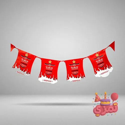 ریسه پرچم قرمز با طرح پرسپولیس