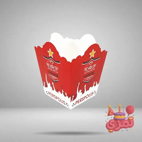 پاکت پاپکورن قرمز با لوگوی پرسپولیس