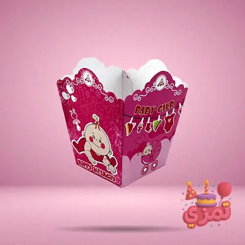 پاکت پاپکورن صورتی با طرح Baby Girl