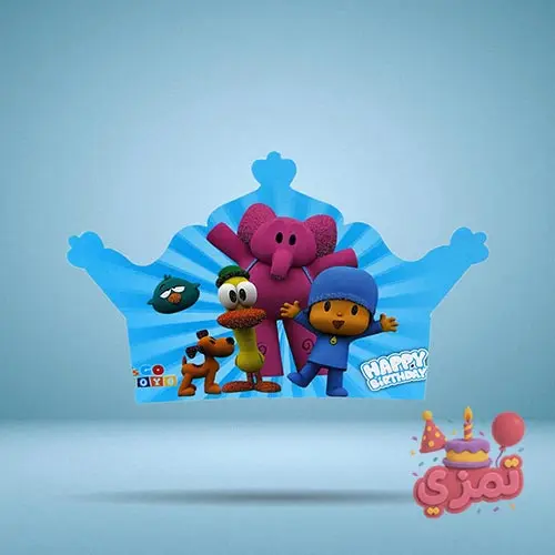 تاج کاغذی کودکانه با طرح پوکویو