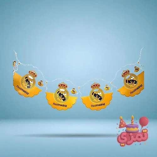 ریسه نوشته Happy Birthday با طرح رئال مادرید