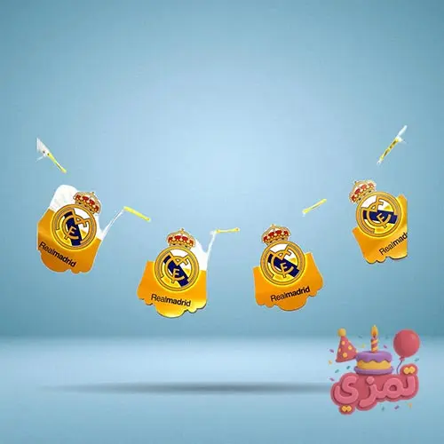 ریسه پرچم فوتبالی با طرح رئال مادرید