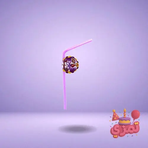 نی نوشیدنی بنفش با طرح پرنسس سوفیا