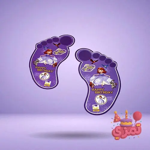 استیکر ردپا بنفش با طرح پرنسس سوفیا