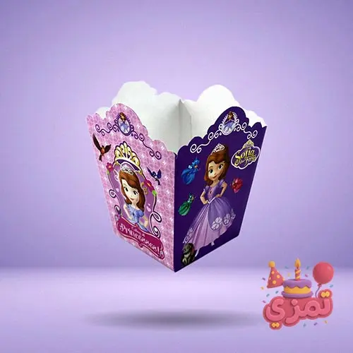 پاکت پاپکورن بنفش با تصویر پرنسس سوفیا