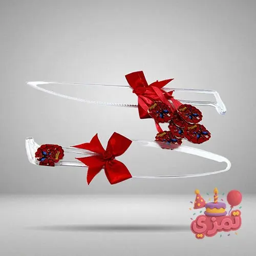 ست کفگیر و چاقو قرمز با طرح اسپایدرمن