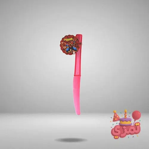 چاقوی یکبار مصرف قرمز با طرح اسپایدرمن