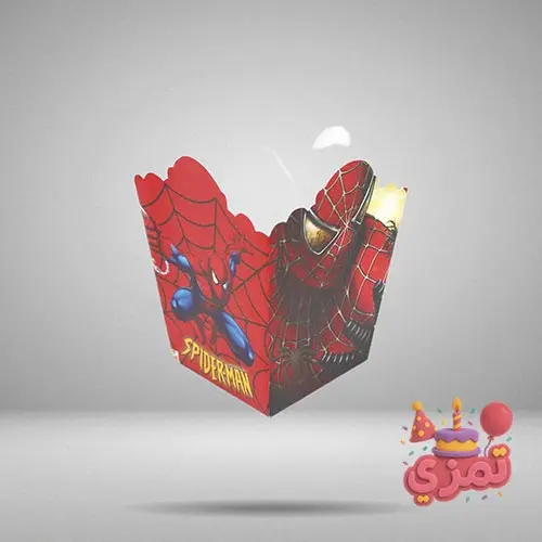 پاکت پاپکورن قرمز و آبی با طرح اسپایدرمن