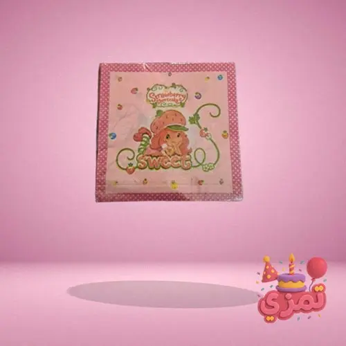 دستمال کاغذی قرمز با طرح خالدار سفید