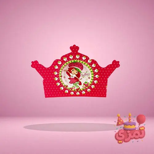 تاج کاغذی قرمز با طرح خالدار سفید