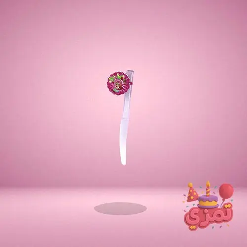 چاقوی یکبار مصرف قرمز با طرح خالدار سفید